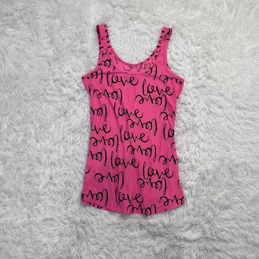 y2k pink love graphic tank top large